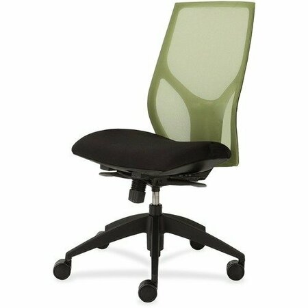 9TO5 SEATING Task Chair, Full Synchro, Armless, 25inx26inx39in-46in, GN/Onyx NTF1460Y300M401